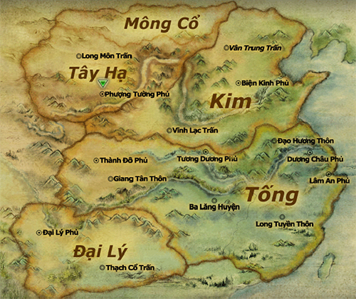 Bản đồ luyện công Kiếm Thế